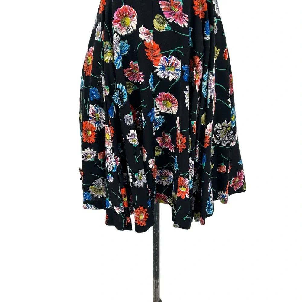 Anthropologie Moulinette Soeurs Astere Everywhere‎ Dress Floral Black Size 2 - Picture 5 of 15